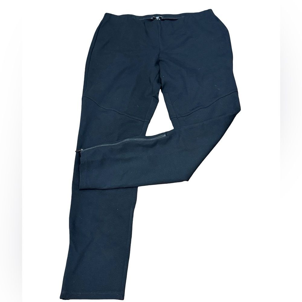 Eileen Fisher Women's Black Stretch Pull-On Slim‎ Ankle Pants - Size M